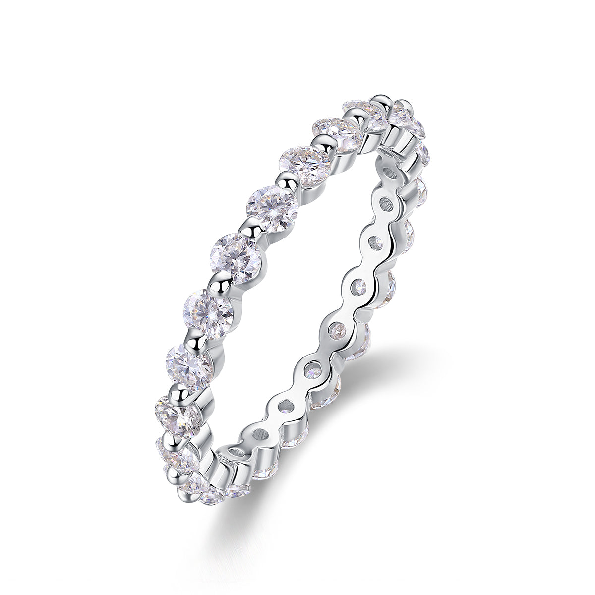 Sparkle Round-cut Eternity Stacking Ring - Stellaradorn
