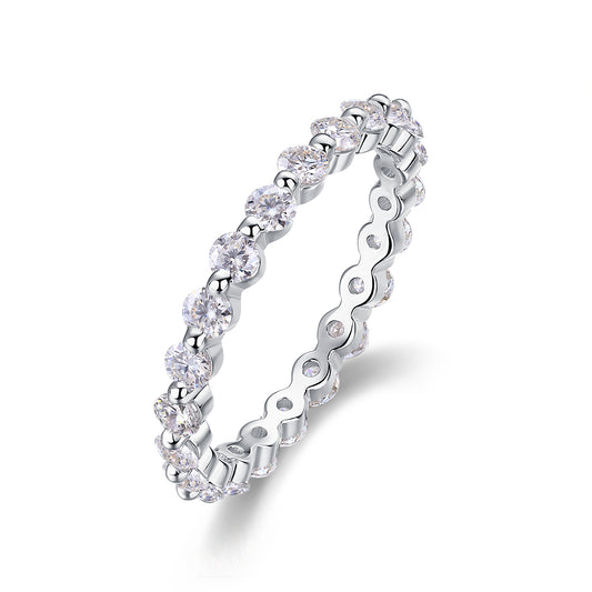 Sparkle Round-cut Eternity Stacking Ring - Stellaradorn