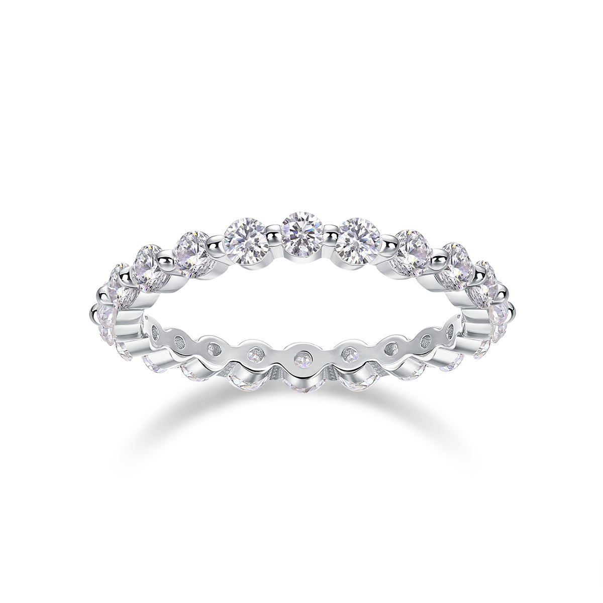 Sparkle Round-cut Eternity Stacking Ring - Stellaradorn