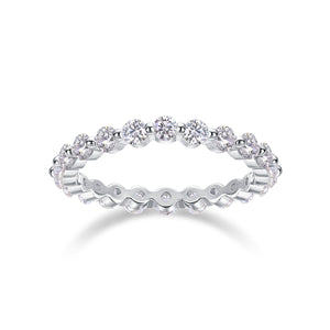 Sparkle Round-cut Eternity Stacking Ring - Stellaradorn