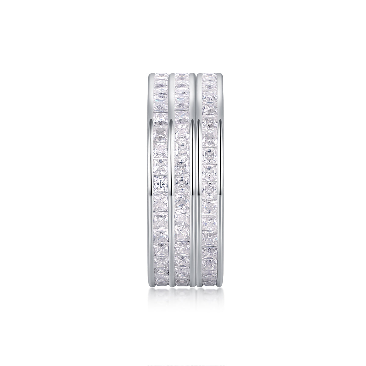 Triple-Band Pavé Stacking Ring - Stellaradorn