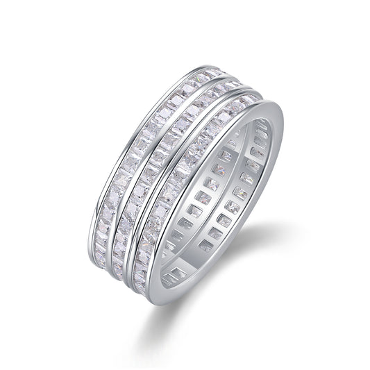 Triple-Band Pavé Stacking Ring - Stellaradorn