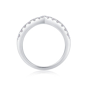 V-Shaped Half Eternity Stacking Ring - Stellaradorn