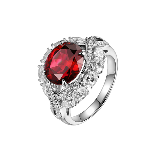 Vintage Ruby Halo Ring - Stellaradorn