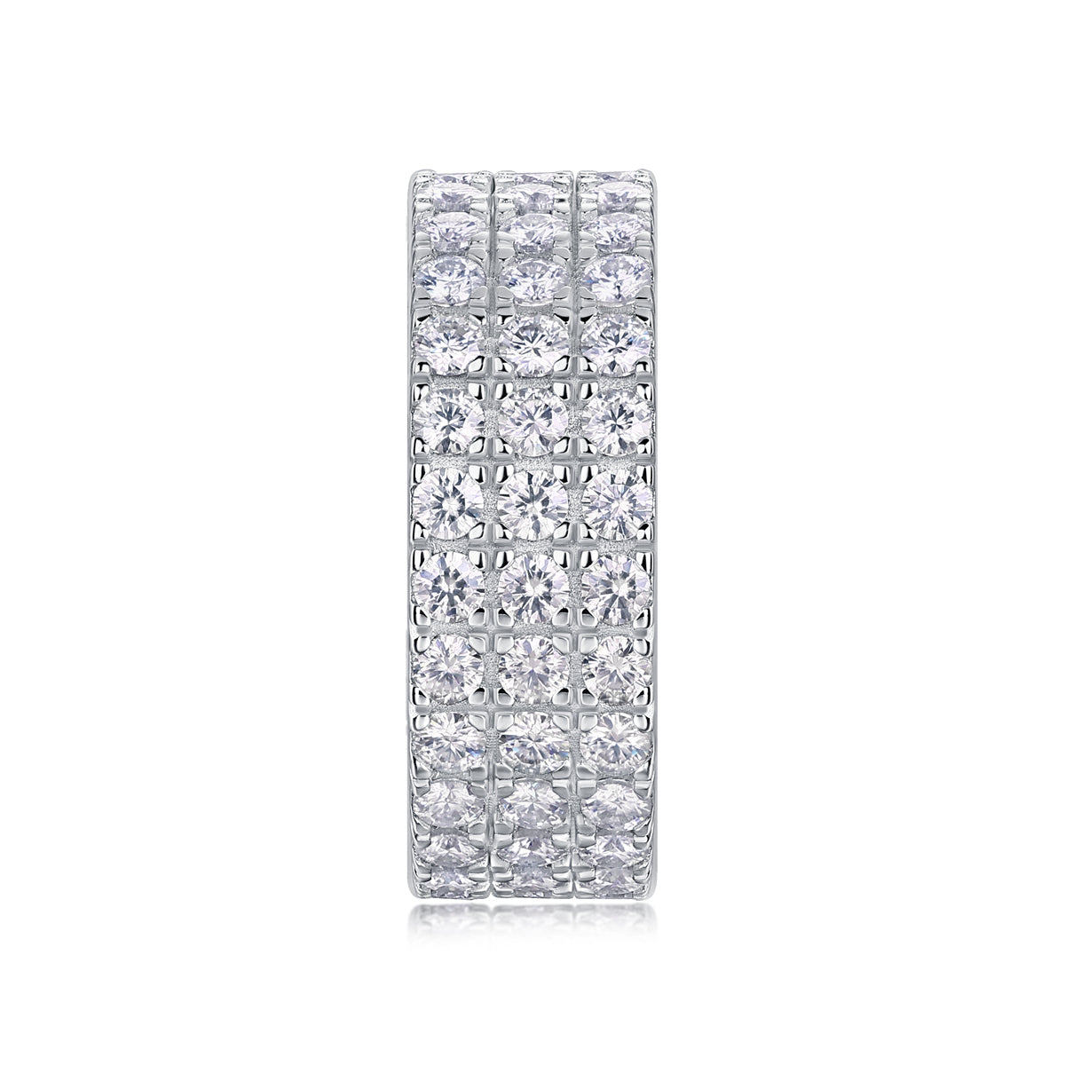 Wide Multi-Row Moissanite Band Stacking Ring - Stellaradorn
