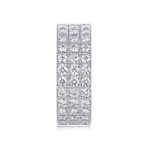 Wide Multi-Row Moissanite Band Stacking Ring - Stellaradorn