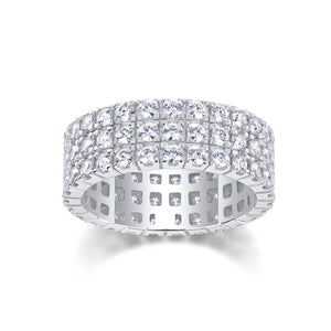 Wide Multi-Row Moissanite Band Stacking Ring - Stellaradorn